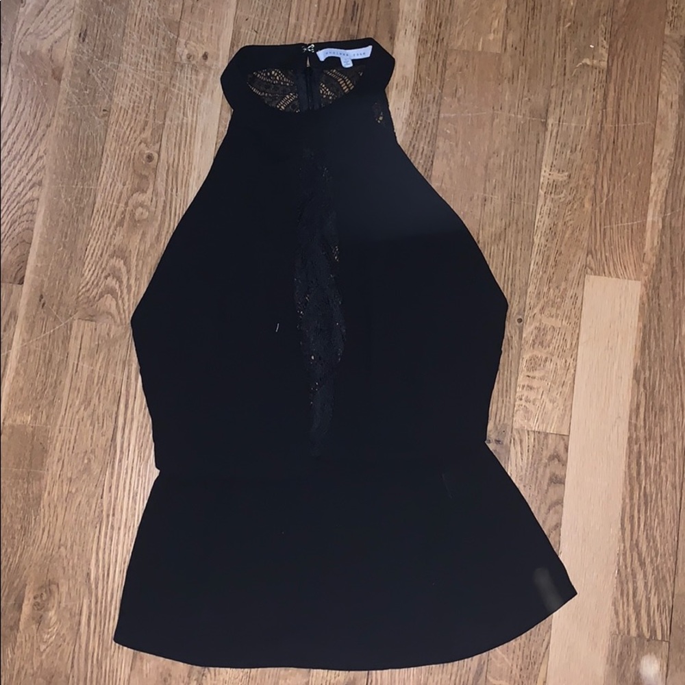 Black peplum top